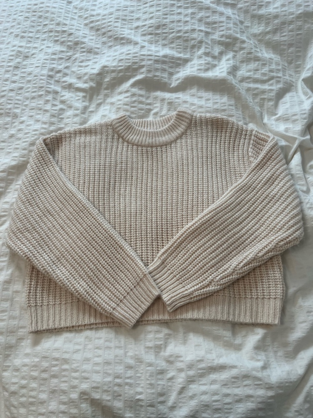 Oak + Fort Knit Cream Sweater